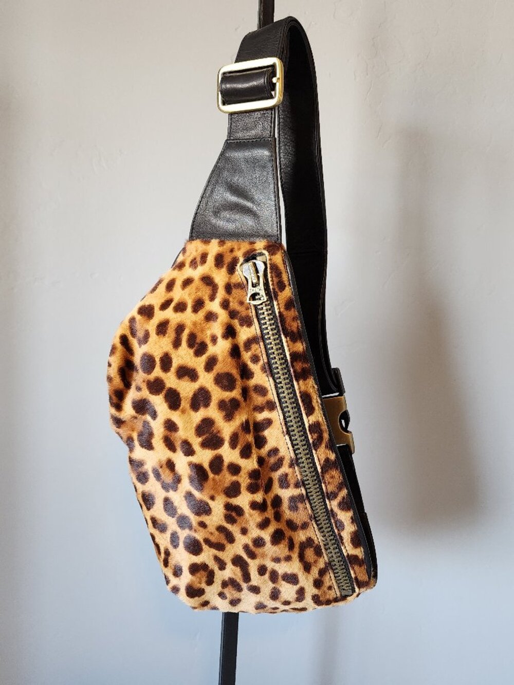 Vintage Calf Hair & Leather Fanny Pack "EUC"